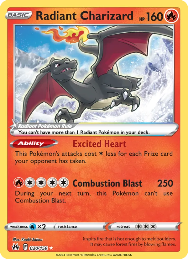 Radiant Charizard Crown Zenith 020/159