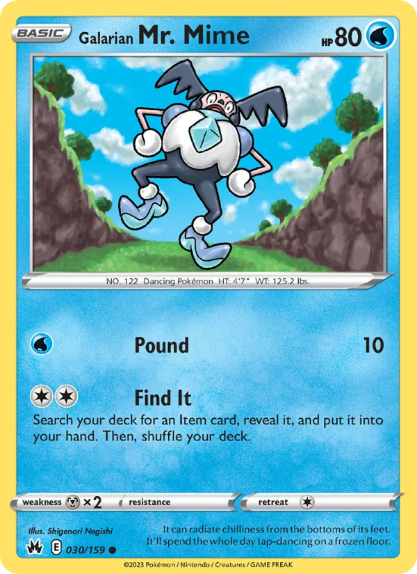 Galarian Mr. Mime Crown Zenith 030/159