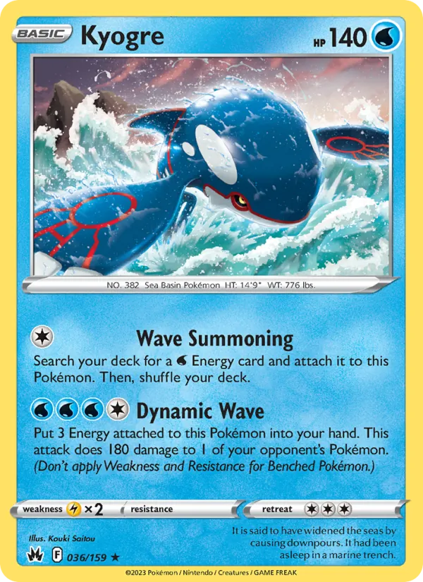 Kyogre Crown Zenith 036/159