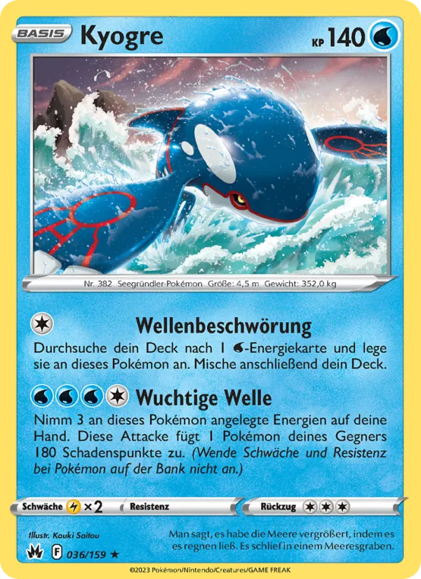 Kyogre Zenit der Könige 036/159
