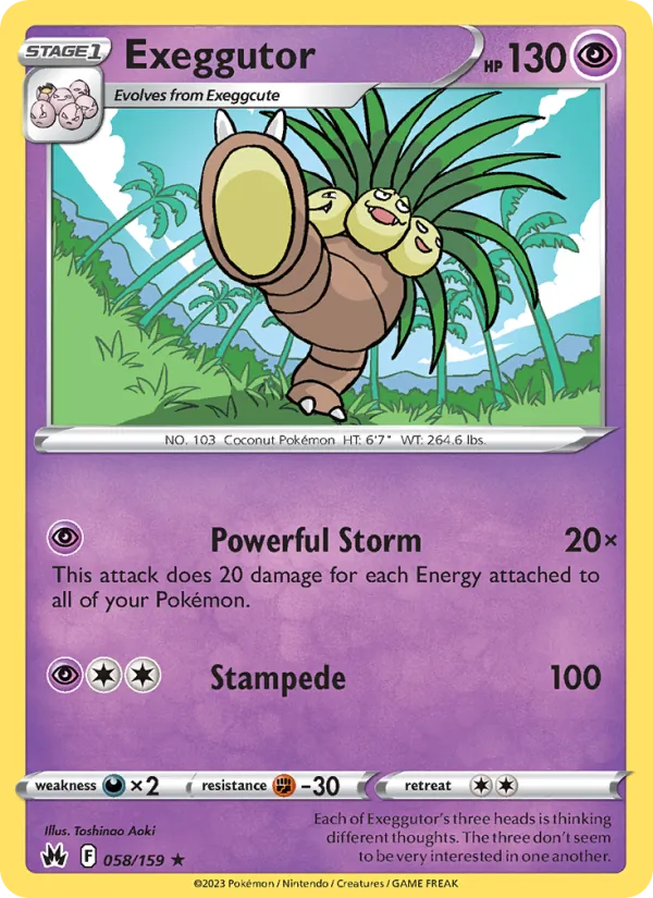 Exeggutor Crown Zenith 058/159