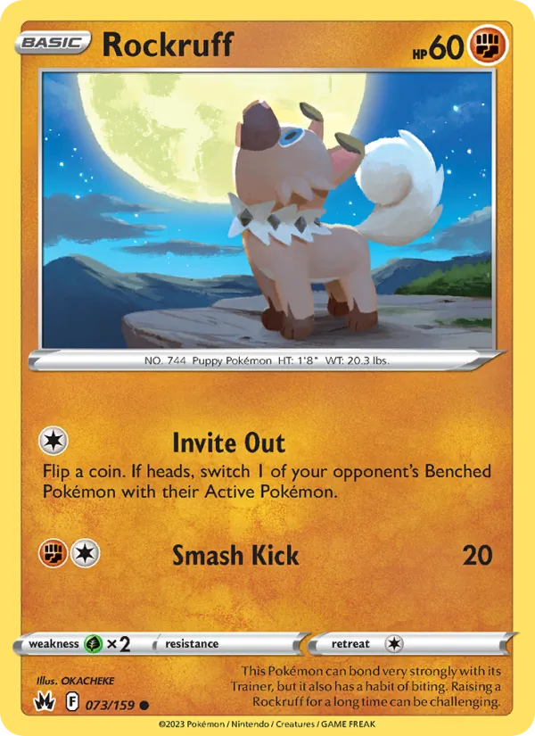 Rockruff Crown Zenith 073/159