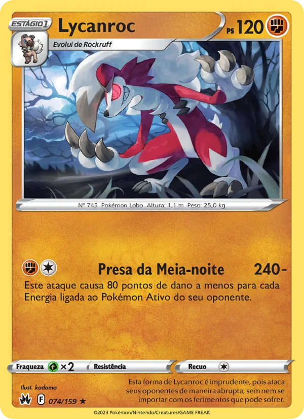 Lycanroc Realeza Absoluta 074/159