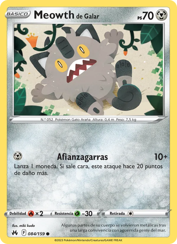 Meowth de Galar Cenit Supremo 084/159