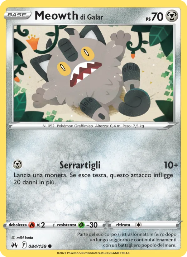 Meowth di Galar Zenit Regale 084/159