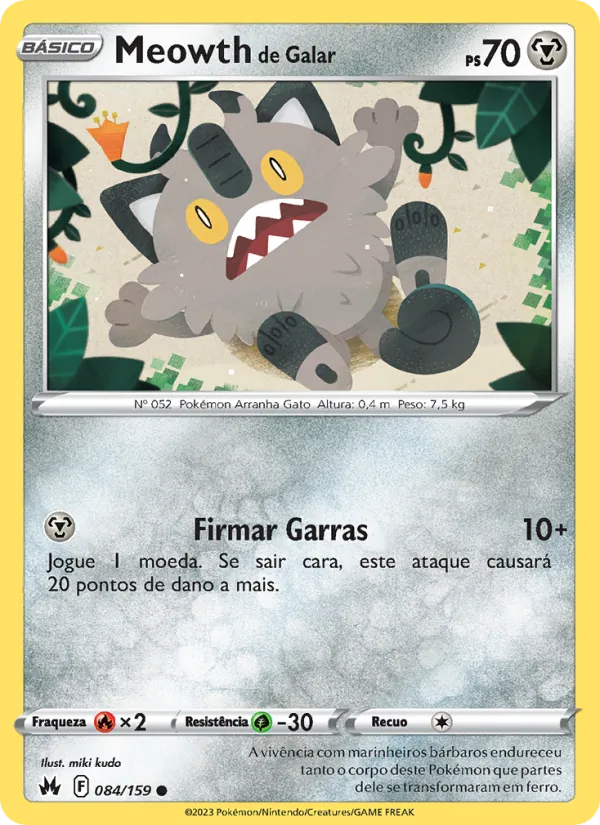Meowth de Galar Realeza Absoluta 084/159