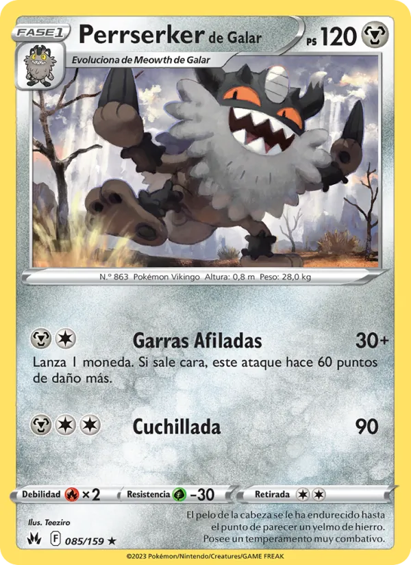 Perrserker de Galar Cenit Supremo 085/159