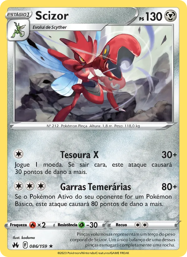 Scizor Realeza Absoluta 086/159