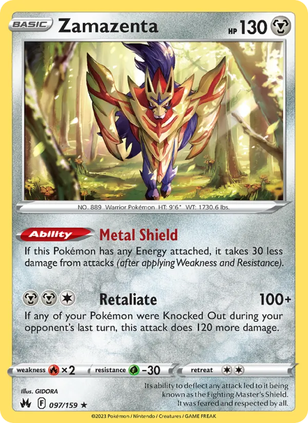 Zamazenta Crown Zenith 097/159