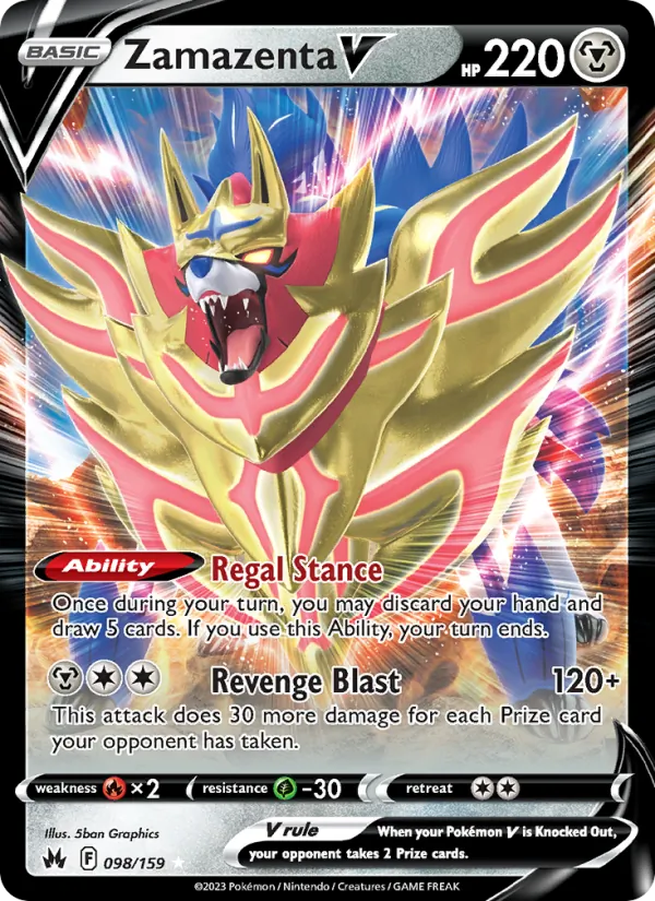Zamazenta V Crown Zenith 098/159