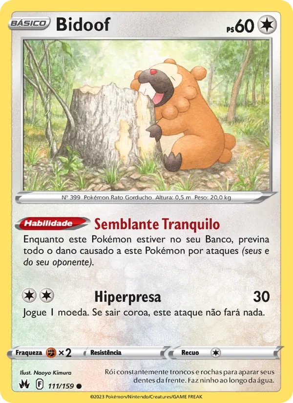 Bidoof Realeza Absoluta 111/159