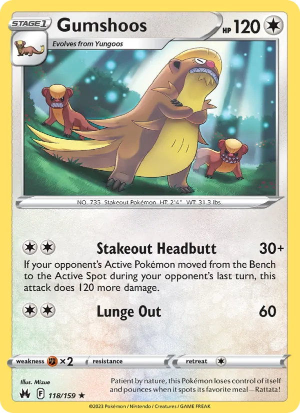 Gumshoos Crown Zenith 118/159