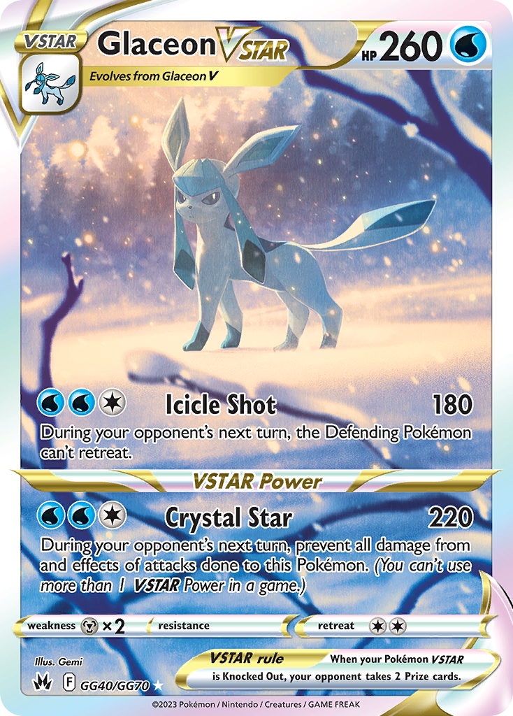 Glaceon V ASTRO Zenit Regale Galleria di Galar GG40/70