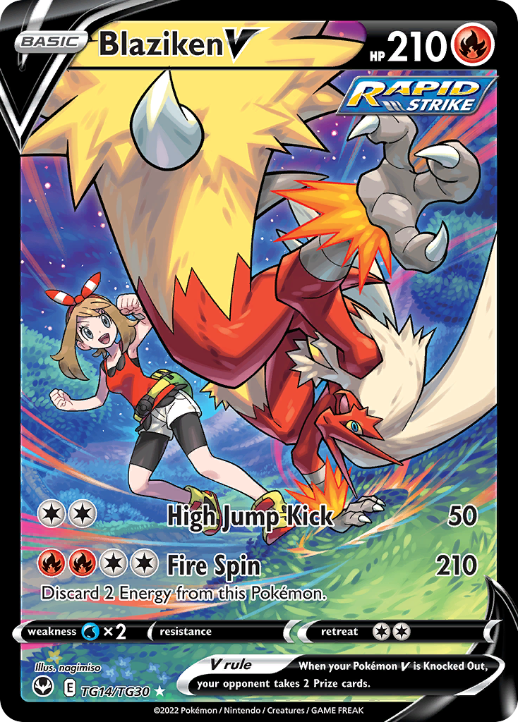 Blaziken V Silver Tempest Trainer Gallery TG14/30