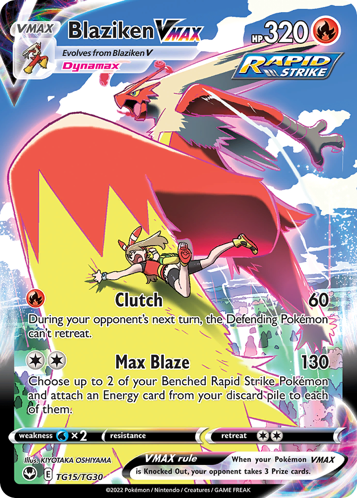 Blaziken VMAX Silver Tempest Trainer Gallery TG15/30