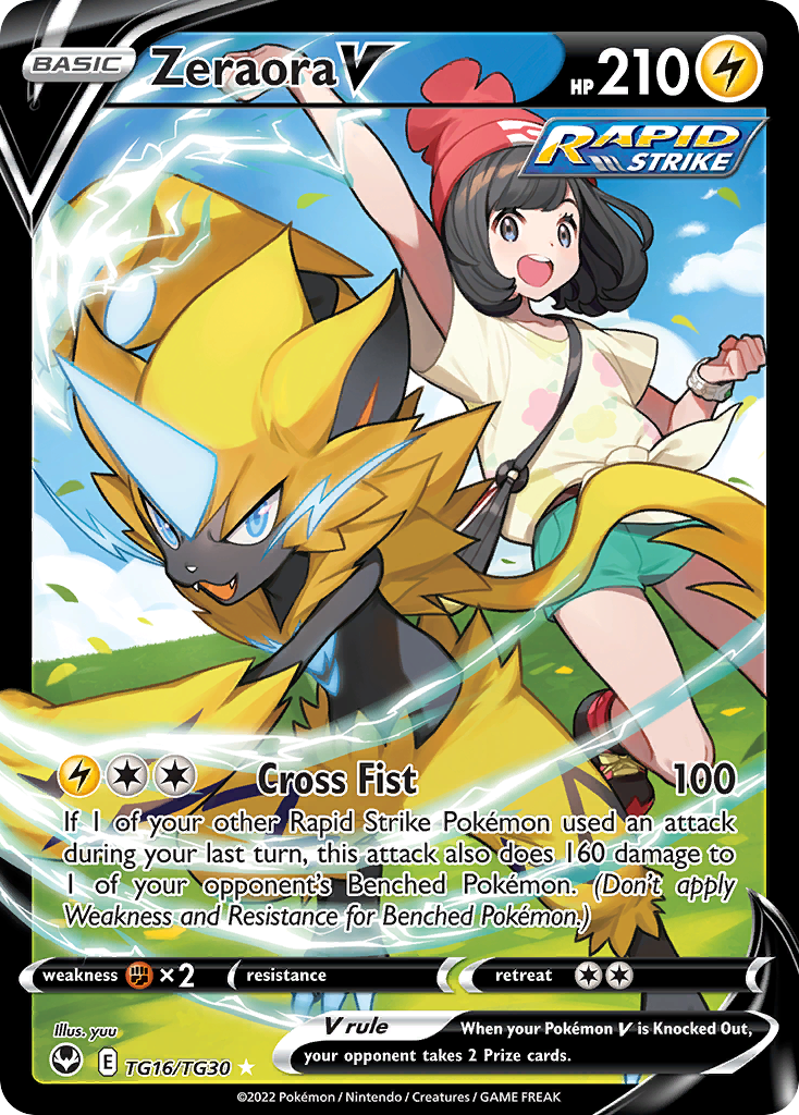 Zeraora V Silver Tempest Trainer Gallery TG16/30