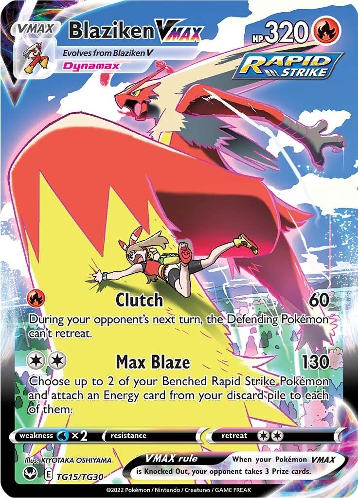 Blaziken VMAX Tempestade Prateada Galeria de Treinador TG15/30