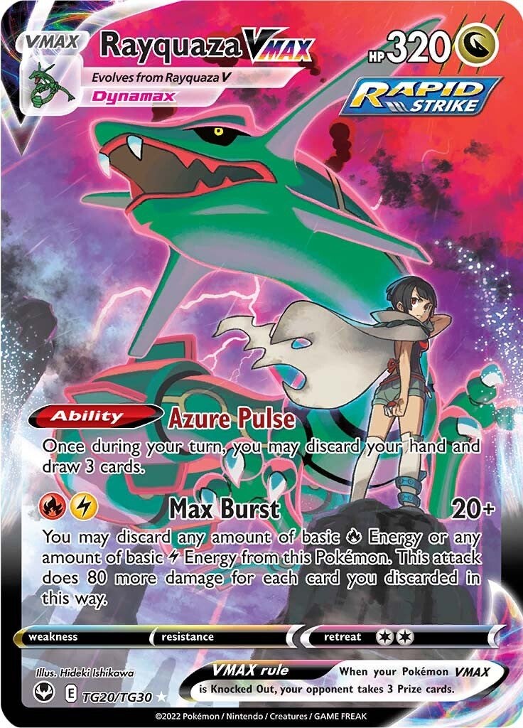 Rayquaza VMAX Silberne Sturmwinde Trainer-Galerie TG20/30