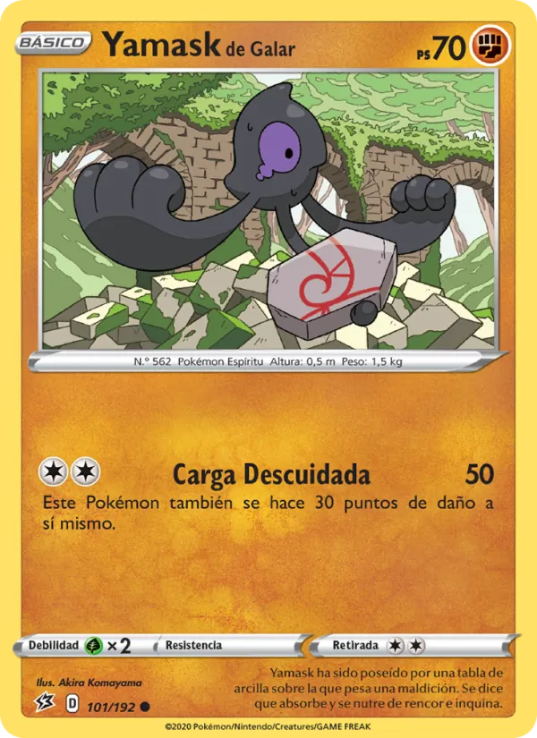 Yamask de Galar Choque Rebelde 101/192