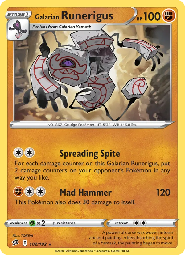 Galarian Runerigus Rebel Clash 102/192