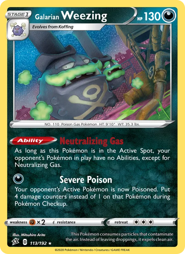 Galarian Weezing Rebel Clash 113/192