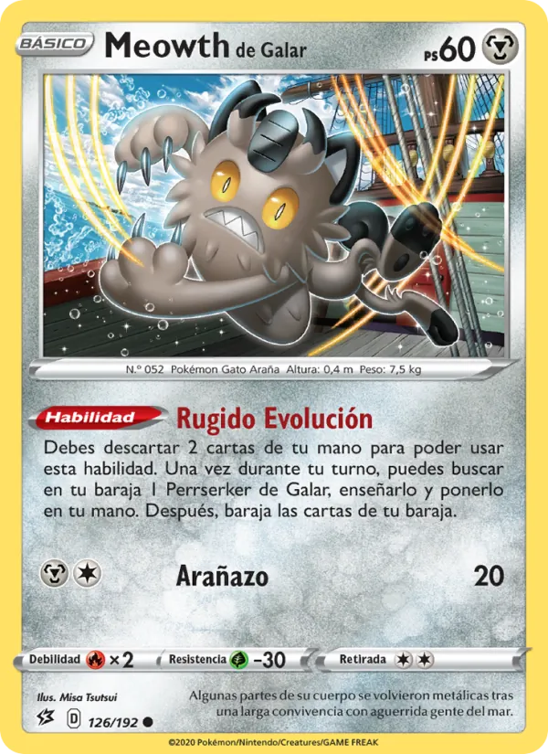 Meowth de Galar Choque Rebelde 126/192