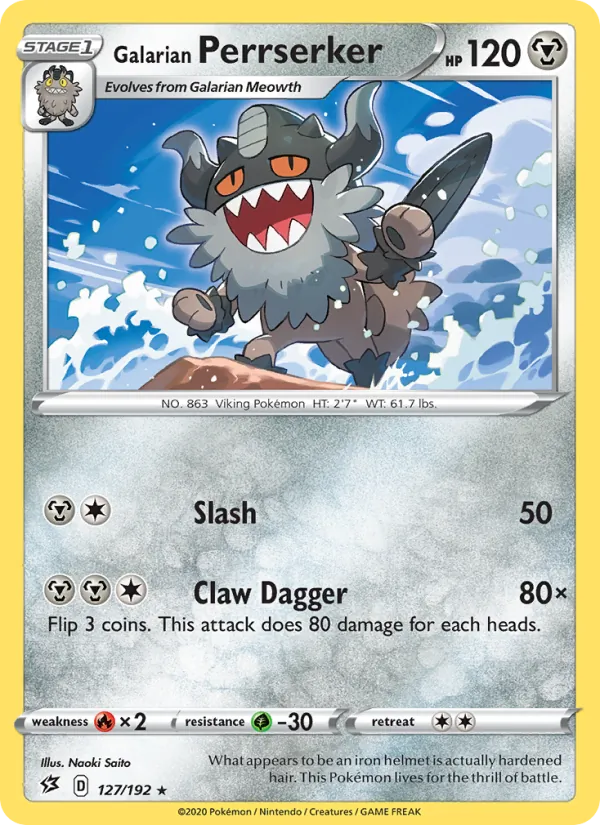 Galarian Perrserker Rebel Clash 127/192