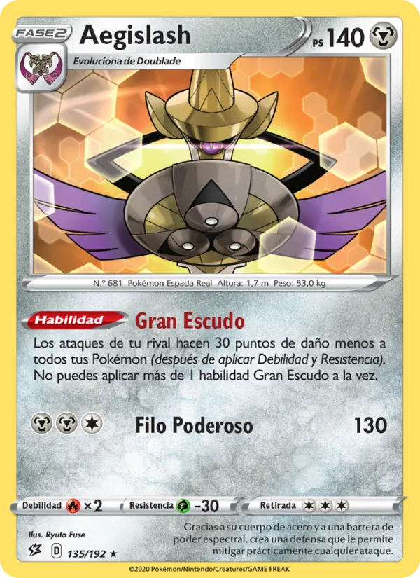 Aegislash Choque Rebelde 135/192