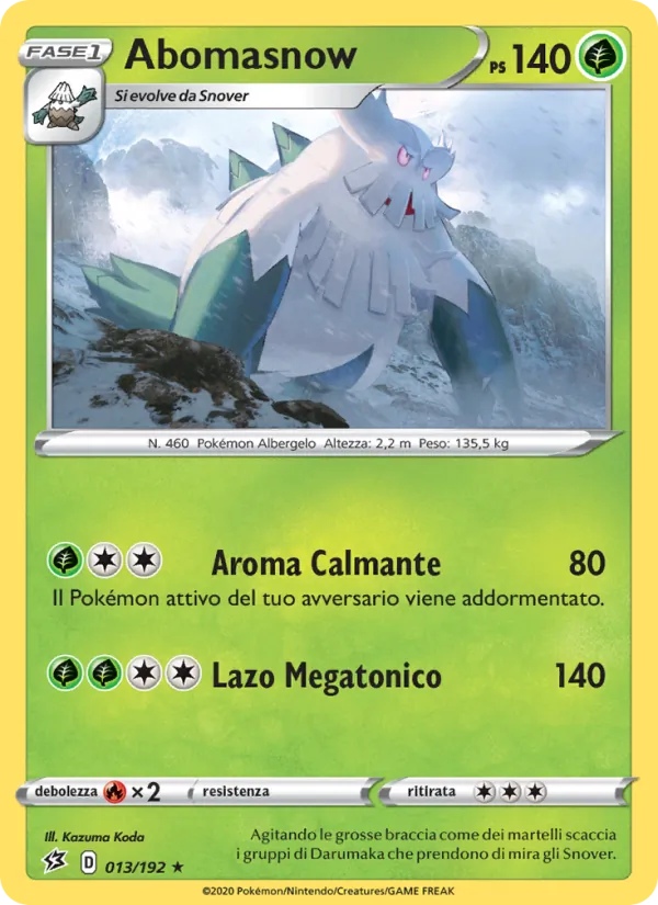 Abomasnow Fragore Ribelle 13/192