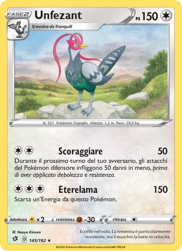 Unfezant Fragore Ribelle 145/192