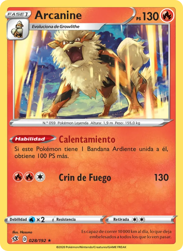 Arcanine Choque Rebelde 28/192