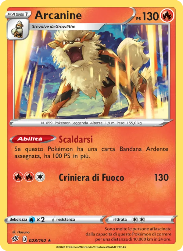 Arcanine Fragore Ribelle 28/192