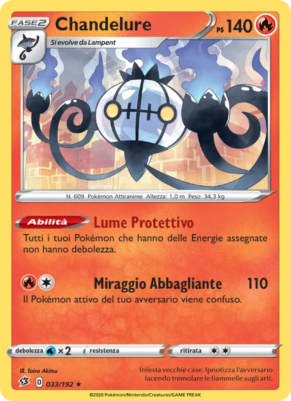 Chandelure Fragore Ribelle 33/192