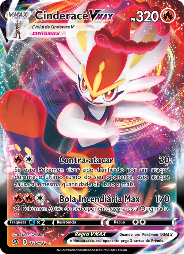 Cinderace VMAX Rixa Rebelde 36/192