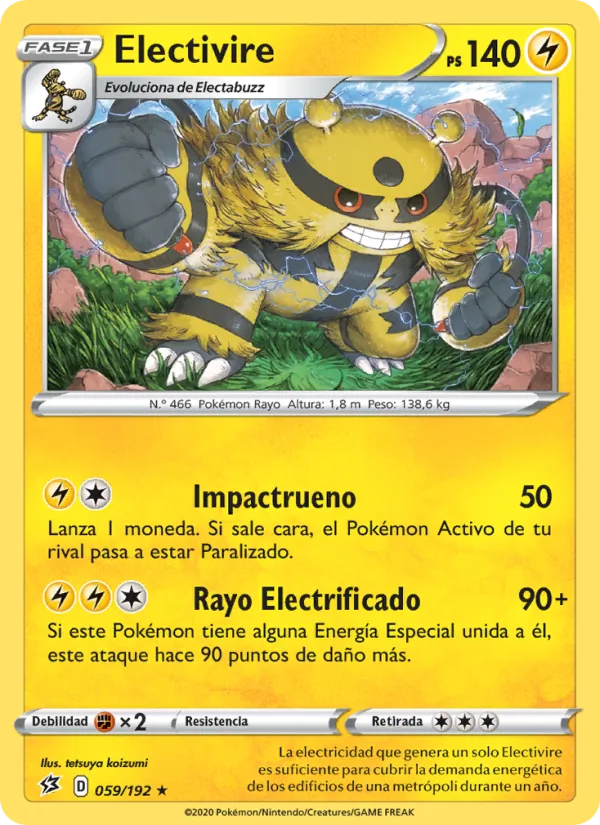 Electivire Choque Rebelde 59/192