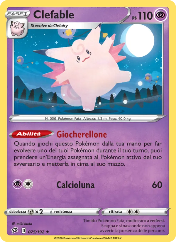 Clefable Fragore Ribelle 75/192