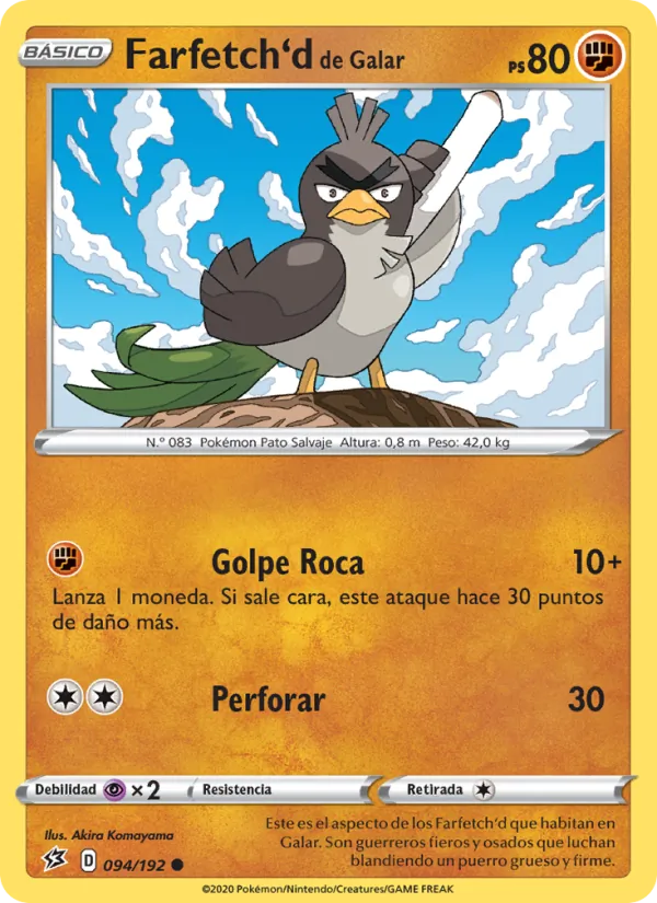 Farfetch'd de Galar Choque Rebelde 94/192