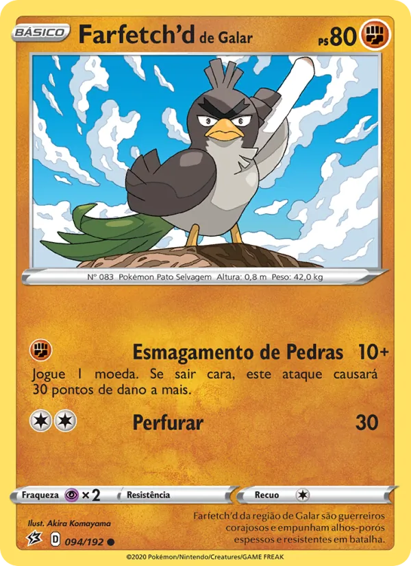 Farfetch'd de Galar Rixa Rebelde 94/192