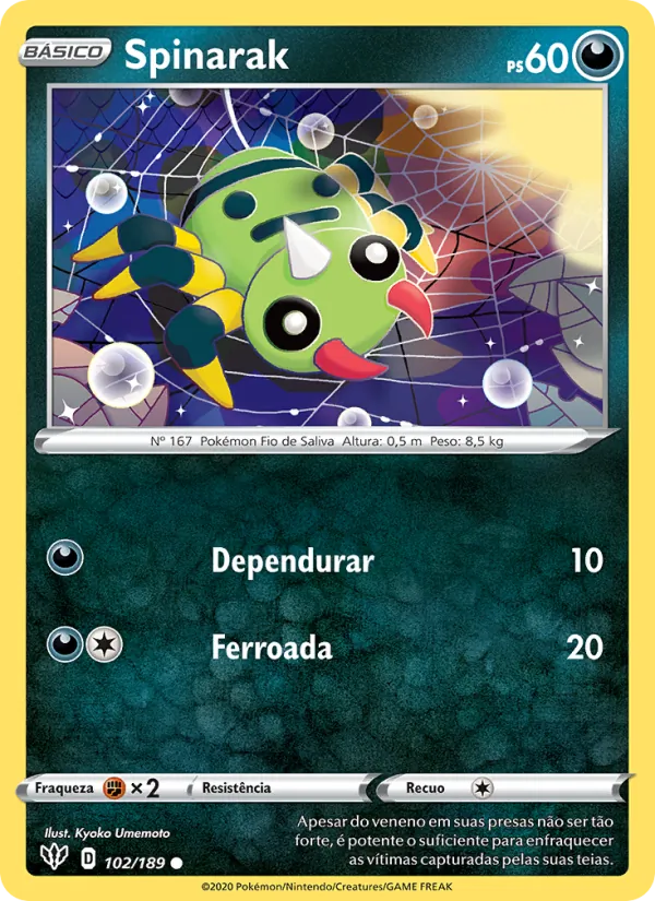 Spinarak Escuridão Incandescente 102/189