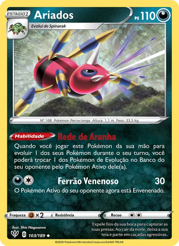 Ariados Escuridão Incandescente 103/189