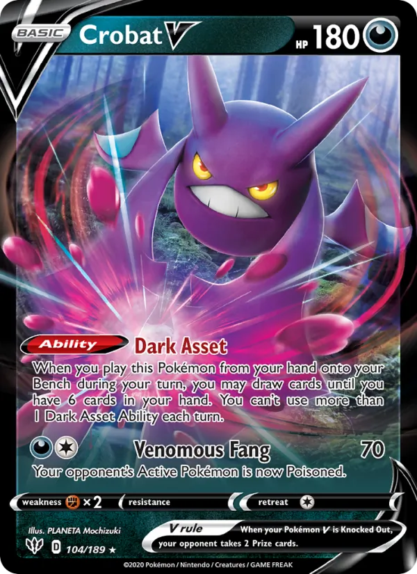 Crobat V Darkness Ablaze 104/189
