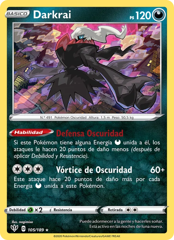 Darkrai Oscuridad Incandescente 105/189