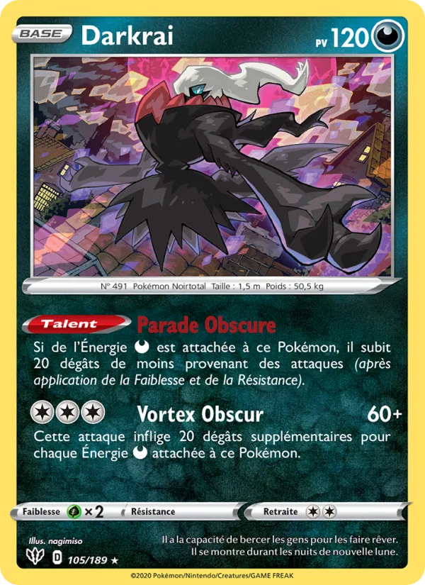 Darkrai Ténèbres Embrasées 105/189