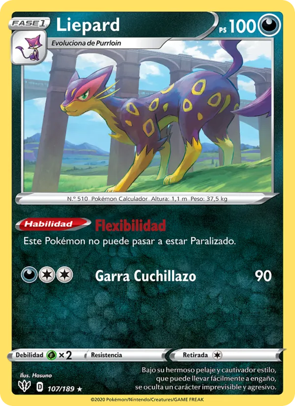 Liepard Oscuridad Incandescente 107/189