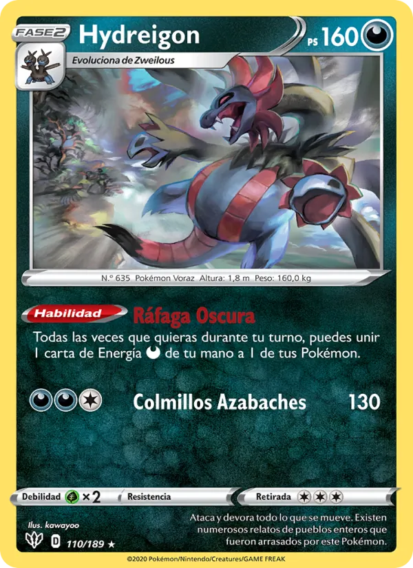 Hydreigon Oscuridad Incandescente 110/189