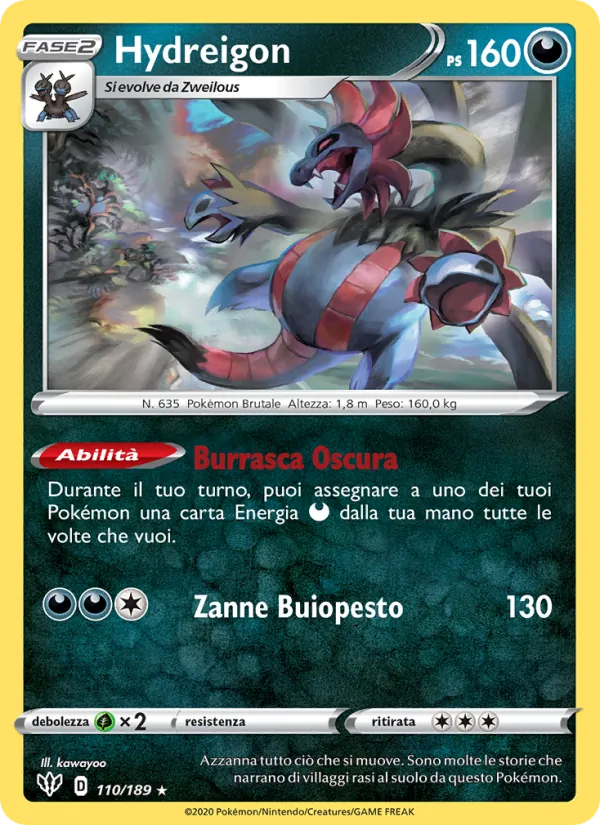 Hydreigon Fiamme Oscure 110/189