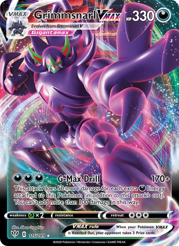 Grimmsnarl VMAX Darkness Ablaze 115/189