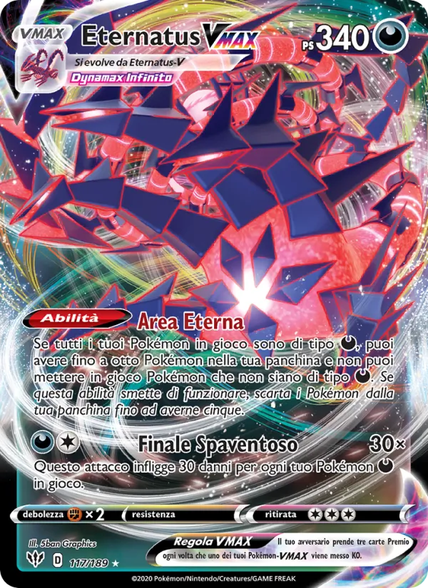Eternatus VMAX Fiamme Oscure 117/189