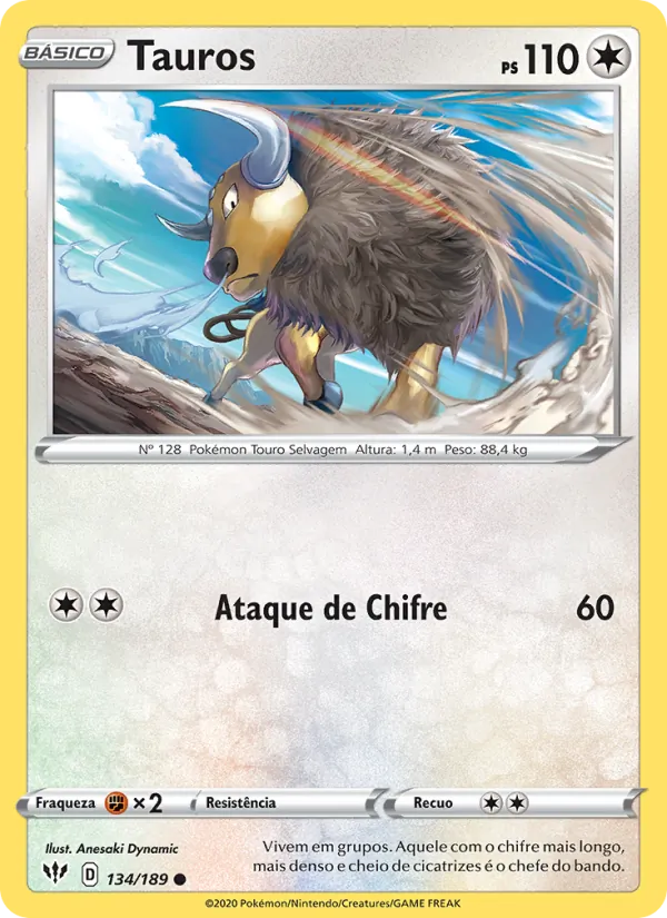 Tauros Escuridão Incandescente 134/189