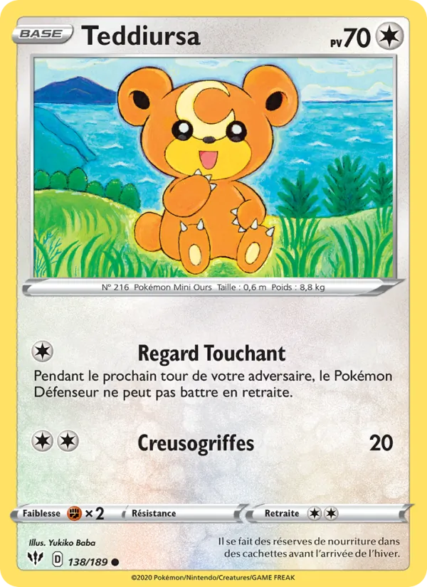 Teddiursa Ténèbres Embrasées 138/189
